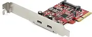 StarTech.com 2 Port 10Gbps USB C PCIe Card, USB 3.1 Gen 2 Type-C PCI Express Host Controller Add-On Card