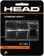 Head Xtreme Soft Racquet Overgrip Tennis Racket Grip Tape 3 Pack White, White, Pack US