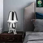 Silver Color Thinker Statue Style Touch LED Desk Lamp With 3 Dimmable Lights