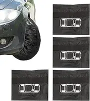 RV Tire Cover | Waterproof Trailer Tire Cover Set of 4 - Sun Rain Snow Protector, Dustproof Tyre Storage Bag for RV, Trailers, Van and Truck