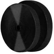 1 Inch x 82 Feet Black Self Adhesive Hook and Loop Tape Sticky Back Roll, Nyl...