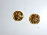 e1888p WW2 Japan Japanese Army EM & NCO buttons Field Cap chin strap pair R17A