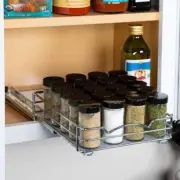 Pull Out Spice Rack Organizer for Cabinet Heavy Duty Slide Out Single Storage