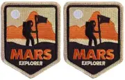 Mars Explorer Space Embroidered Patch -2PC iron on or Sew on 3.5"x2.75"