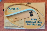 SEARS OVAL 22 X 12 Hoop Needlework Quilt SIT ON WOOD Frame BOX 4815 COMPLETE