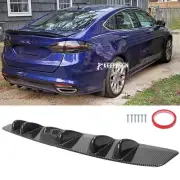 Carbon Fiber Rear Diffuser Bumper Splitter Fin Spoiler Lips For Ford Fusion ST