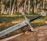 Damascus Steel Excalibur Sword King Arthur Swords Handmade Gift Vikings Replica