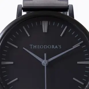 【THEODORA’S 希奧朵拉】Hera 簡約中性款可拆節實心鋼鍊帶手錶(小錶面) 黑面-鍊帶黑(男錶 女錶 簡約手錶)