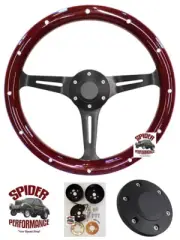 75-77 Van Bronco 70-77 Ford pickup wood steering wheel 14" PRO CUSTOM III (for: Ford)