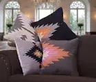 4 Sets of Handmade Kilim Cushion Pillows for Sofa 18" Vintage Kilim Throw Pillow