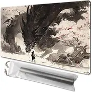 MTG Playmat Size 24x14in Free Storage Bags Non-Slip Backing, Ideal for Card Game Enthusiasts TCG Playmat Mouse Pad,Shadow Dragon (No Deck)