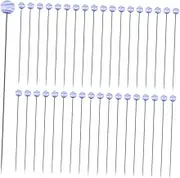 Beatifufu Sewing Pins for Wedding Corsages 200pcs Ball Head Elegant Straight Head Locating Pins Blue Stripes