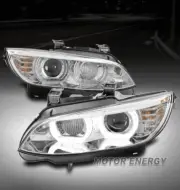For 07-10 BMW E92 328I 335I [HID Model] Halo Projector Headlight Headlamp Chrome (for: BMW)