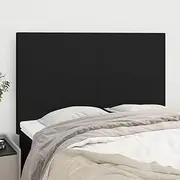 Black Fabric Headboards Set, King Size Bed Frame, Adjustable Height, Wooden Wall Mounted Headboard for Bedroom, Bed Headboard - 4 Pcs