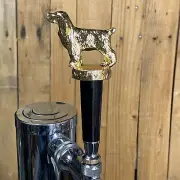 Cocker Spaniel Beer Keg TAP HANDLE Vtg Metal Trophy AKC Puppy Dog