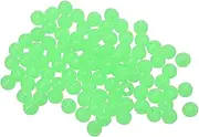 uxcell Fishing Beads Glow Hard Plastic Fishing Bait Eggs Lure Rigs Accessories, 3 mm Fit for Saltwater Freshwater - Round (500 Pack, Green)