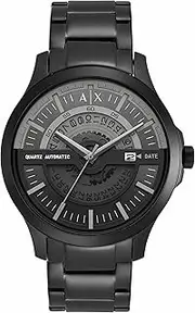 AX Armani Exchange Men's Automatic Self-Winding Watch with Leather, Silicone, or Stainless Steel Band