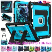 Military Case Shockproof Stand Cover w Strap For iPad 11th 10th 9th 8th 7th Gen