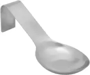 Brushed Finished Stainless Steel Spoon Rest, Silver by