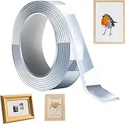 Tape Double Sided,Heavy-Duty Adhesive Mounting Strips - Reusable Transparent Strong Tape for Carpet Securing Picture Craft Projects