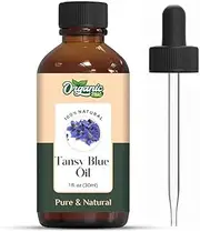 Organic Zing Tansy Blue (Tanacetum annuum) Oil |Pure & Natural Steam Distilled Essential Oil for Aroma, Diffusers, Skincare & Haircare - 30ml/1.01fl oz