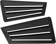 Compatible with Mazda 3 Sedan 2003-2008 Car Rear Louver Window Side Shutter Cover Trim Sticker Vent Scoop ABS Carbon Fiber Style Gloss Black(Carbon Fiber Look)