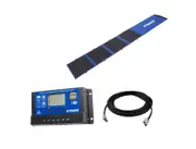Kings 120W Folding Solar Blanket Grade A PET coated cells+ 12m Extension Lead + 15A PWM Solar Controller