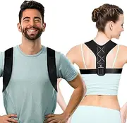 Aussiefascino Posture Corrector for Men and Women - Back Brace for Clavicle Support - Relives Neck & Shoulder Pain - Adjustable Shoulder Brace prevents Hunching Slouching
