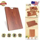 Elegant 15x11 Inch Cutting Board - Eco-Friendly Solid Wood with Built-In Handle