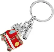 [FOMIYES] Firefighter Keychain present Fireman Keyring Ornament Unique Firefighter Theme Charm for Keys Bags and Backpacks Functional and Decorative key for Firefighting