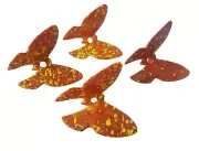 4 Vintage Plastic Faux Ceramic Speckled Butterfly Beads Macrame Plant Hangers