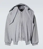 [Balenciaga] Balenciaga Incognito deconstructed cotton jersey hoodie AU 96 grey