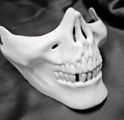 Skeleton Half Face Halloween Mask Wear With Glasses