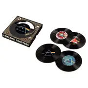 4pc Aquarius Silicone Pink Floyd Dark Side Coaster Table Protector 10.8cm