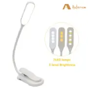 USB Rechargeable Adjustable LED Book Light With Goosenecks Clip 7 LEDs Flexible