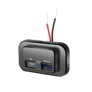 PD+QC3.0 USB Ports Charger Socket For 12V 24V Car/Boat/Motorhome/Caravan Parts