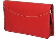 [Sukeshcraft] Multiple Cheque Book Holder | Original PU Holds Upto 8 Cheque Books, 3 Zipper,2 Photo Slots,9 Credit/Debit Card Slots with Adjustable Handle, Mehroon, PU
