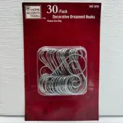 Home Accents Holiday Christmas 30-Pack Decorative Ornament Hooks Silver Indoor
