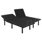 Pemberly Row Modern Metal Model G Adjustable Twin Long Bed Base in Black