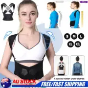 Breathable Support Body Posture Corrector Adjustable Shoulder Back Brace Belt AU