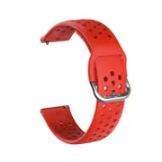Catzon 20/22mm Quick Release Silicone Breathable Strap for Samsung Gear S3/Active 2/Huawei Watch GT-Red