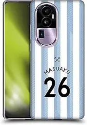 Head Case Designs Officially Licensed West Ham United FC Arthur Masuaku 2021/22 Players Away Kit Soft Gel Case Compatible with Oppo Reno10 Pro+