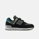 New Balance 574系列 中大童 休閒鞋 -黑綠-PV574KBG-W 19 黑色