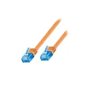 96299 Patch cord U/UTP 6a Line Cu PVC orange L: 0.5m 32AWG Goobay