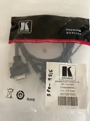 Kramer C-MGMA/MGMA-3 15-Pin HD & 3.5mm Stereo Audio Micro Cable, New
