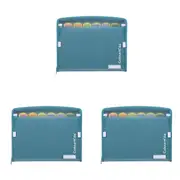 3x Colourhide A4 Zip-It Expanding File Organiser w/Pen Holder Loop Teal Green