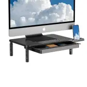 Height Adjustable Monitor Stand, Desktop Monitor Riser with Storage for Offic...