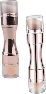 PLAFOPE 2pcs Multifunctional Makeup Brush Foundation Eye Shadow and Concealer Brushes for Women Portable Design for Daily and Professional Use