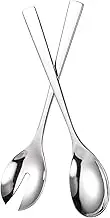 IMEEA 10 inch Salad Servers 18/8 Stainless Steel Salad Spoon and Fork Serving Set