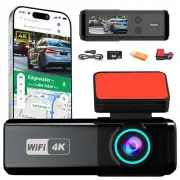 Dash Cam Front and Rear 4K HD Dash Camera for Cars, 360° Swivel Rear Camera, ...